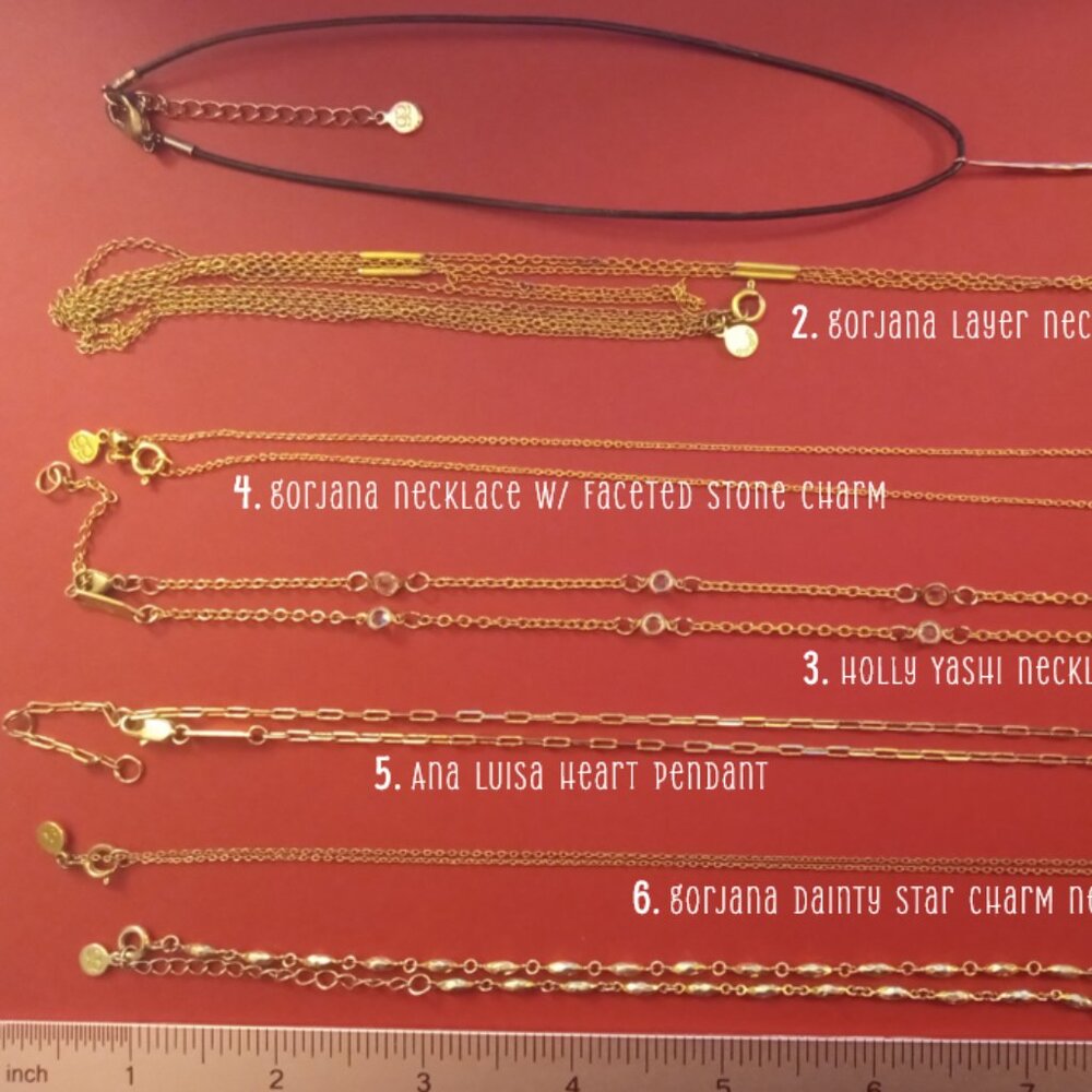 "throwback" gorjana faceted-stone (granite-like) pendant